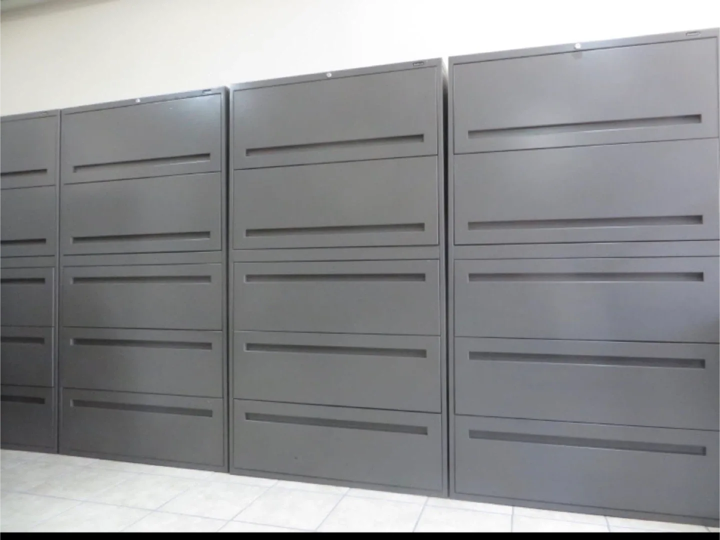 4 Drawers Lateral Metal Filing Cabinets, Lock and Key image indicator(4)