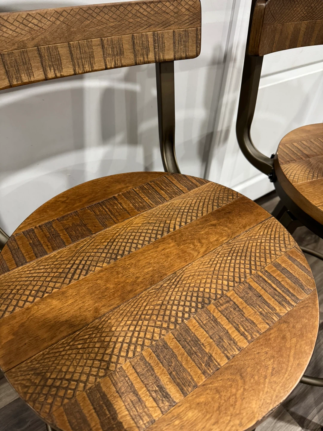 Set of 2 Wooden Bar Stools - photo 4