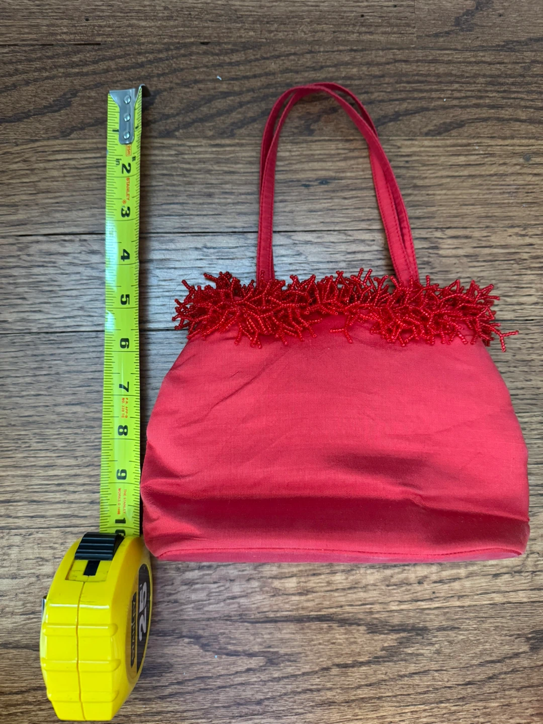 Red Beaded Mini Handbag Shira Leah - photo 3