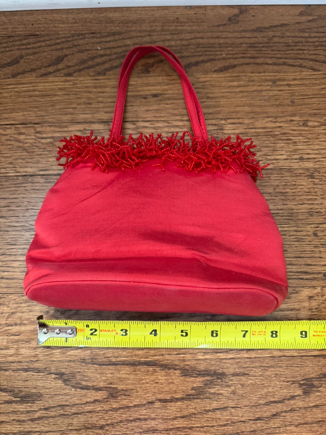 Red Beaded Mini Handbag Shira Leah - photo 4