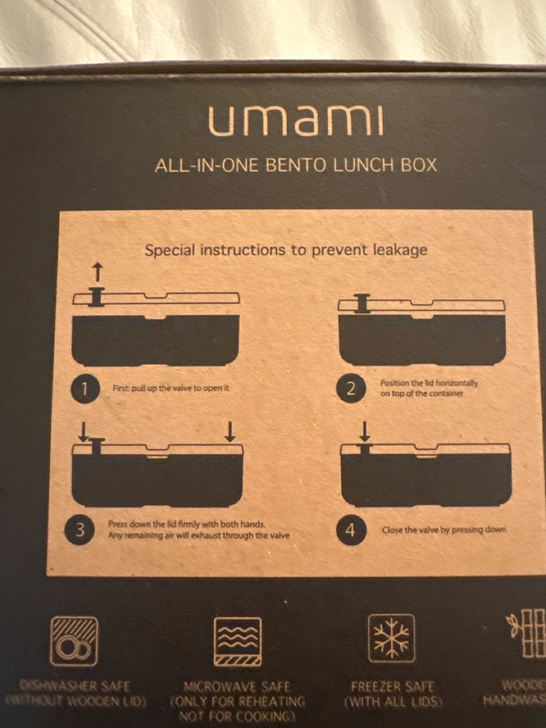 Umami All-In-One Bento Lunch Box - Black & Beech - photo 3