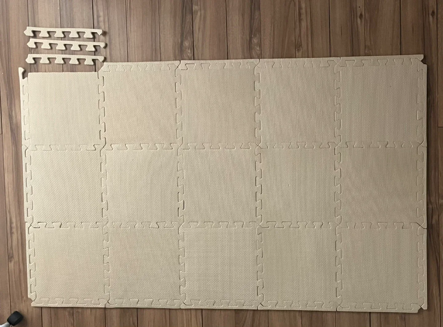 Foam Puzzle Play Mat - Beige, 15 pcs thumbnail