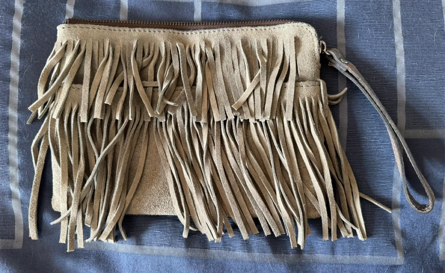 Patricia Nash Fringe Clutch Purse - Gray