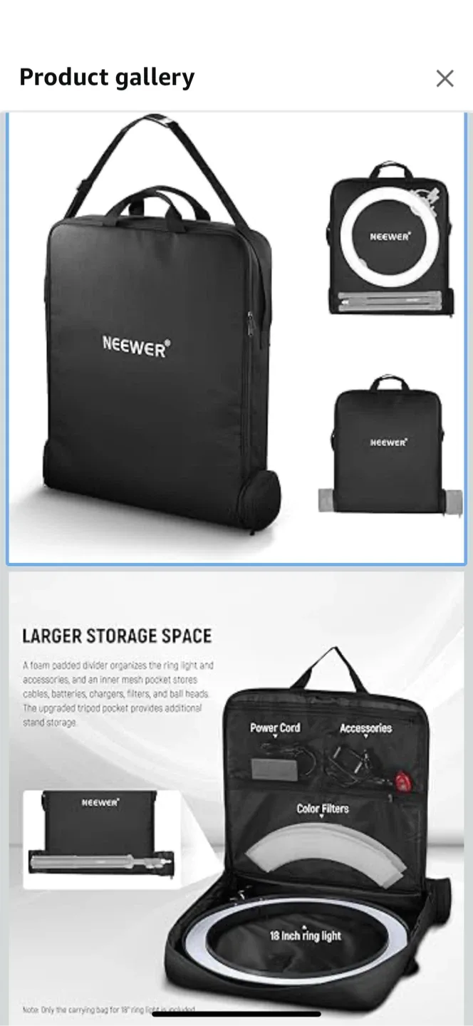Neewer 18" Ring Light with Carrying Case image indicator(2)