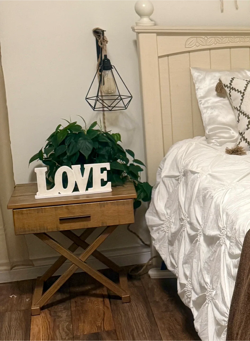 Rustic End Table with Drawer image indicator(2)