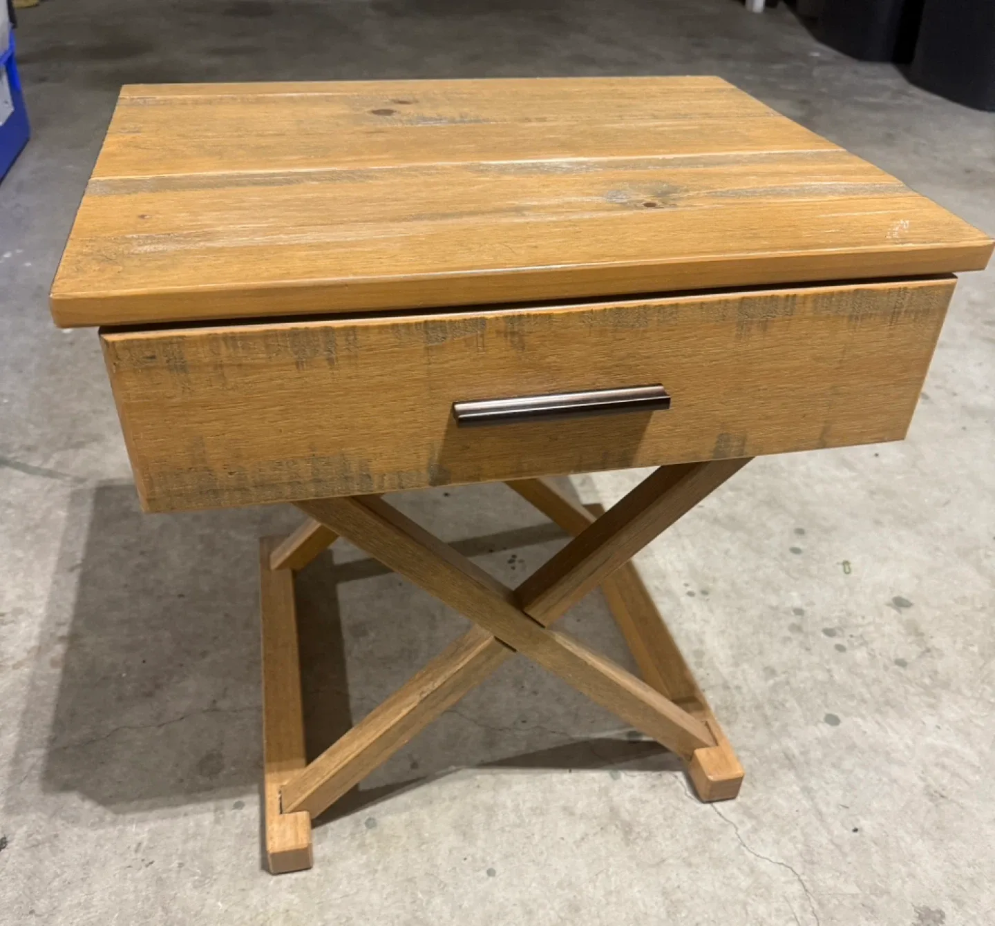 Rustic End Table with Drawer image indicator(3)