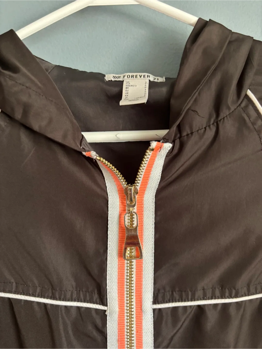 Forever 21 Black Hooded Jacket - Size Small image indicator(2)