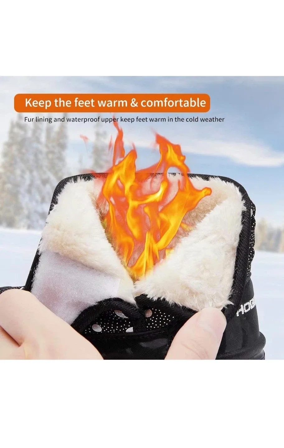 Black Winter Boots - Waterproof & Warm! image indicator(2)