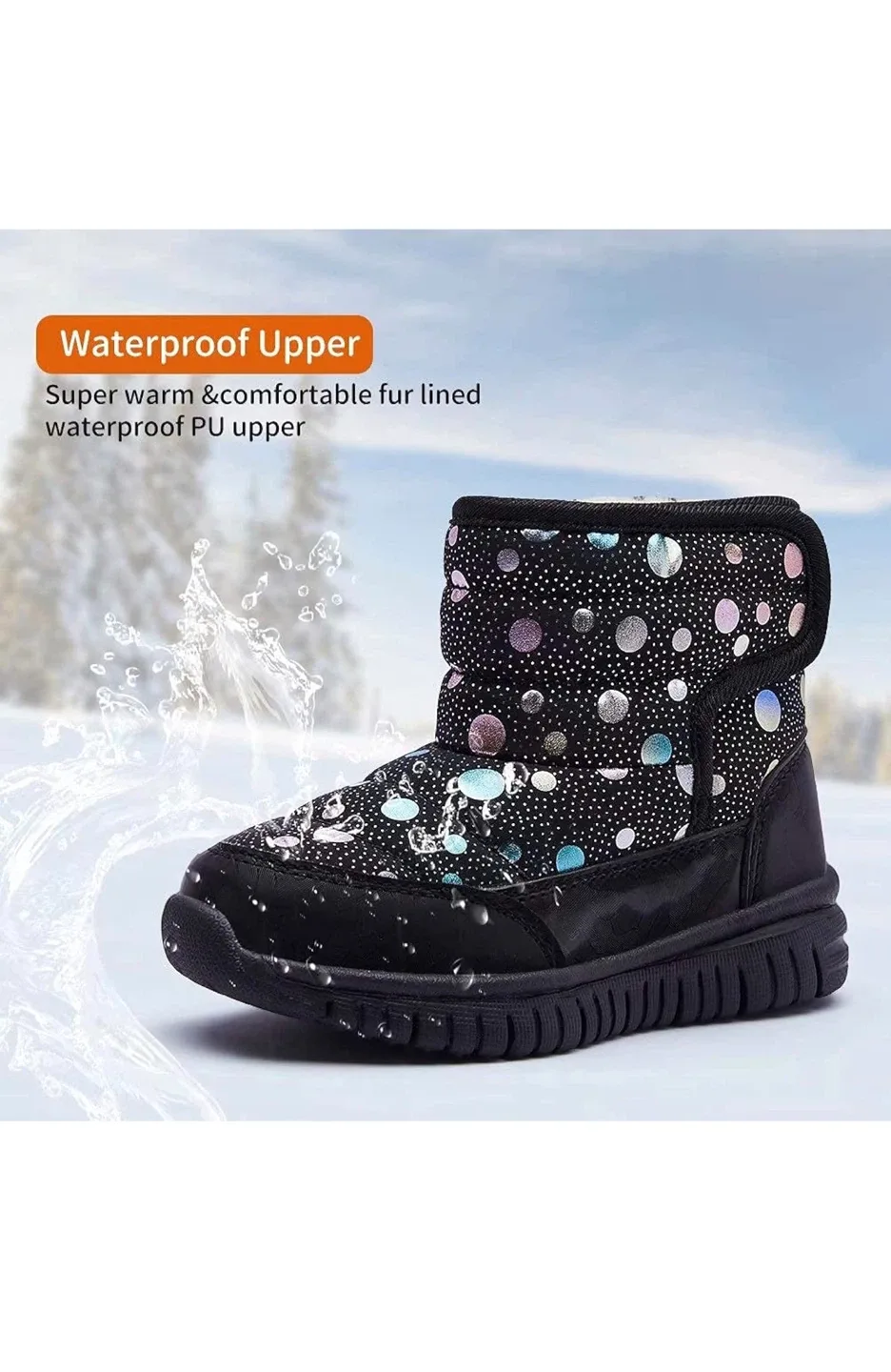 Black Winter Boots - Waterproof & Warm! image indicator(4)
