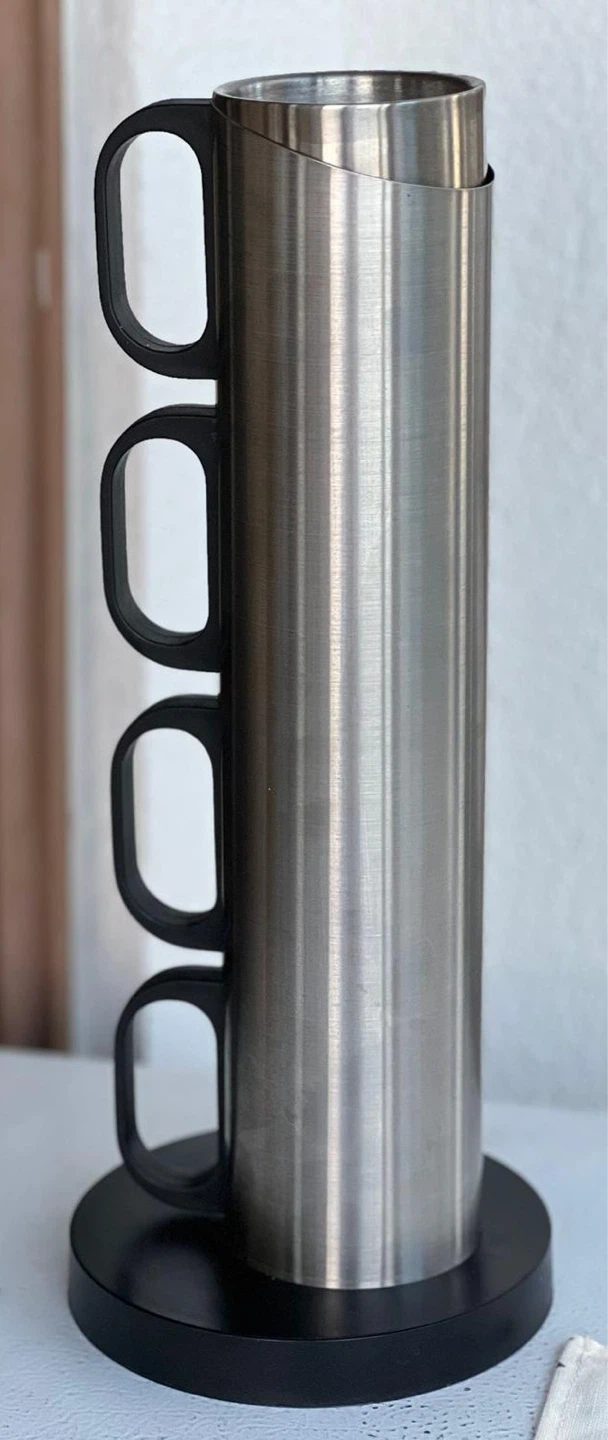 Stainless Steel Mug Tree with 4 Mugs