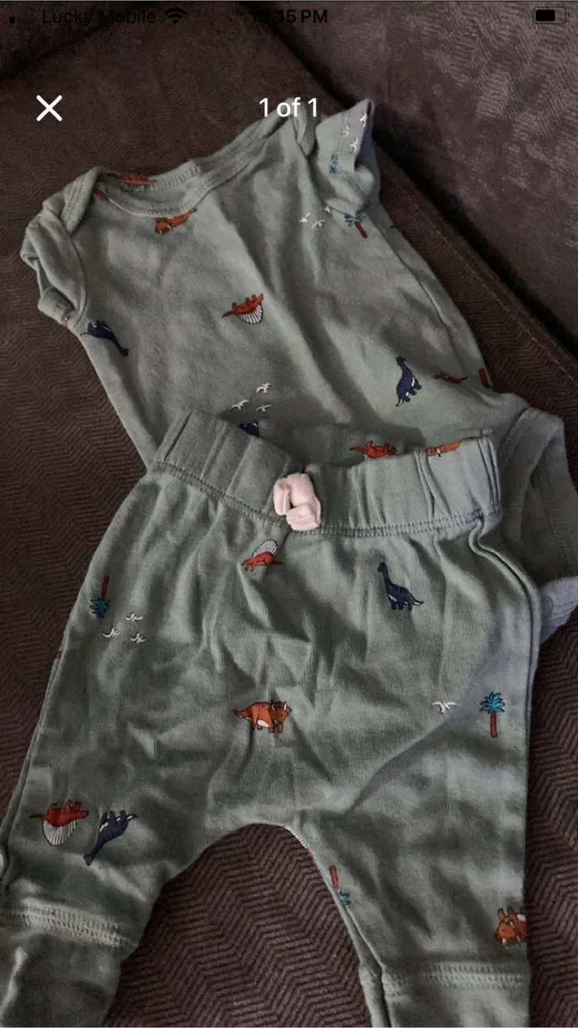 Carter's Dinosaur Print Baby Outfit thumbnail