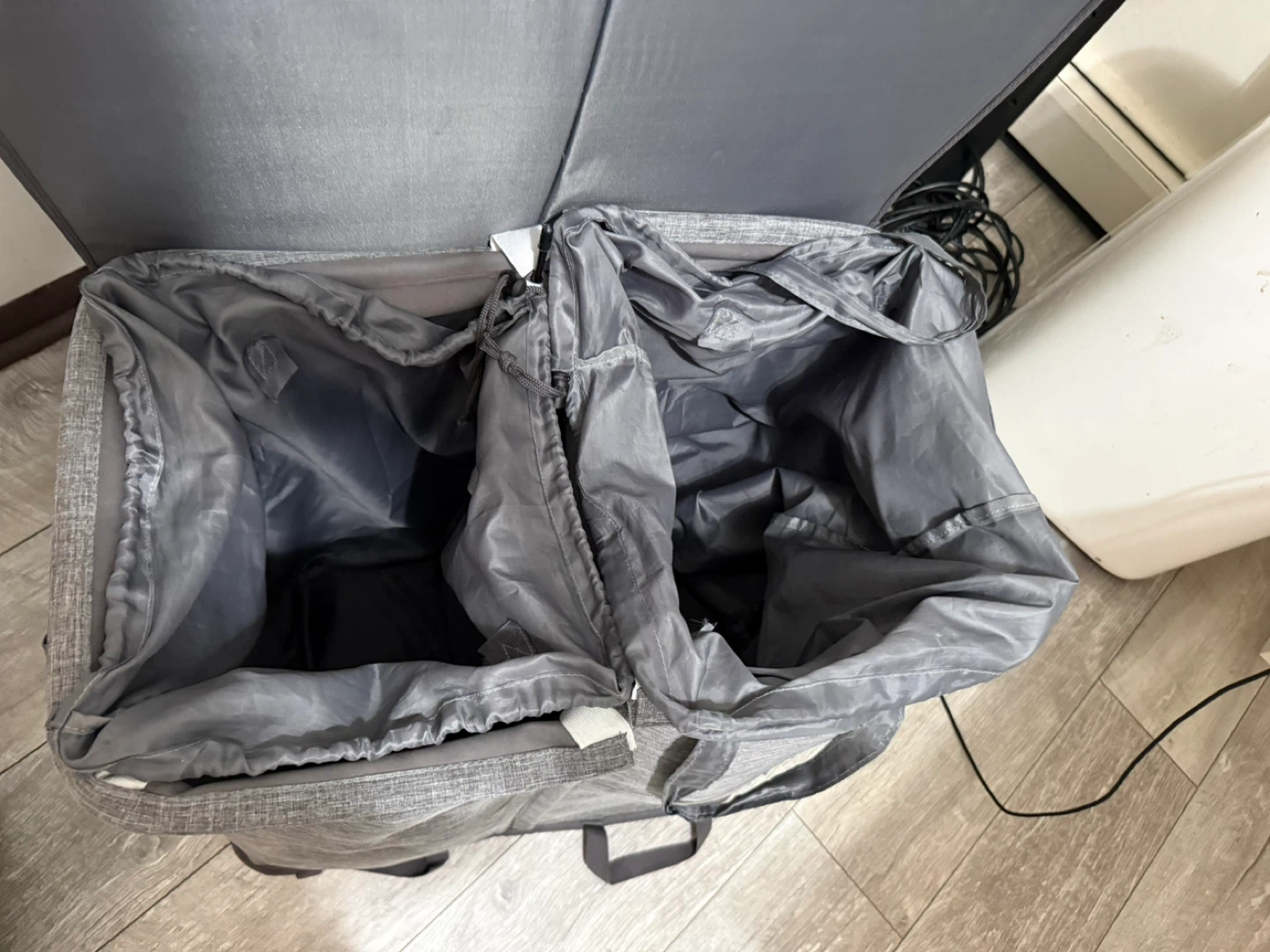 Grey Double Laundry Hamper - photo 2