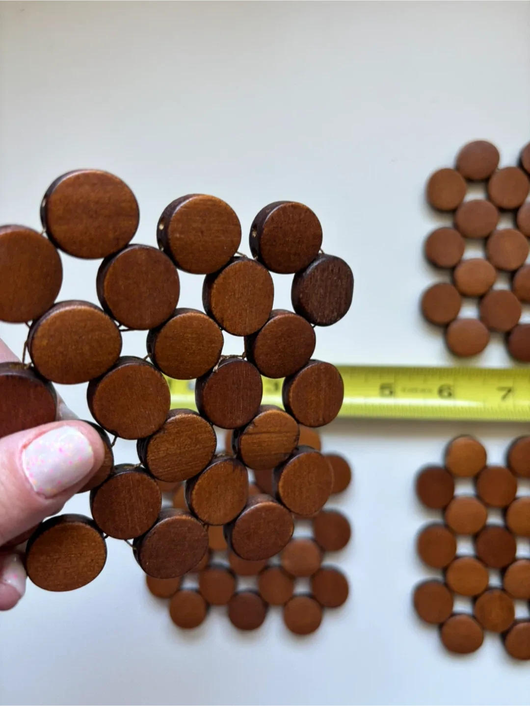 Set of 4 Wooden Trivets image indicator(5)