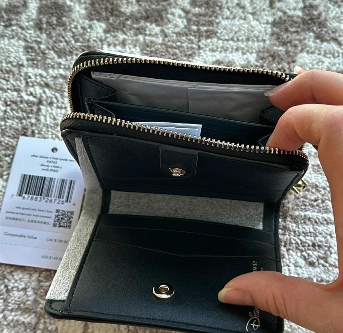 Coach Black Leather Wallet image indicator(6)