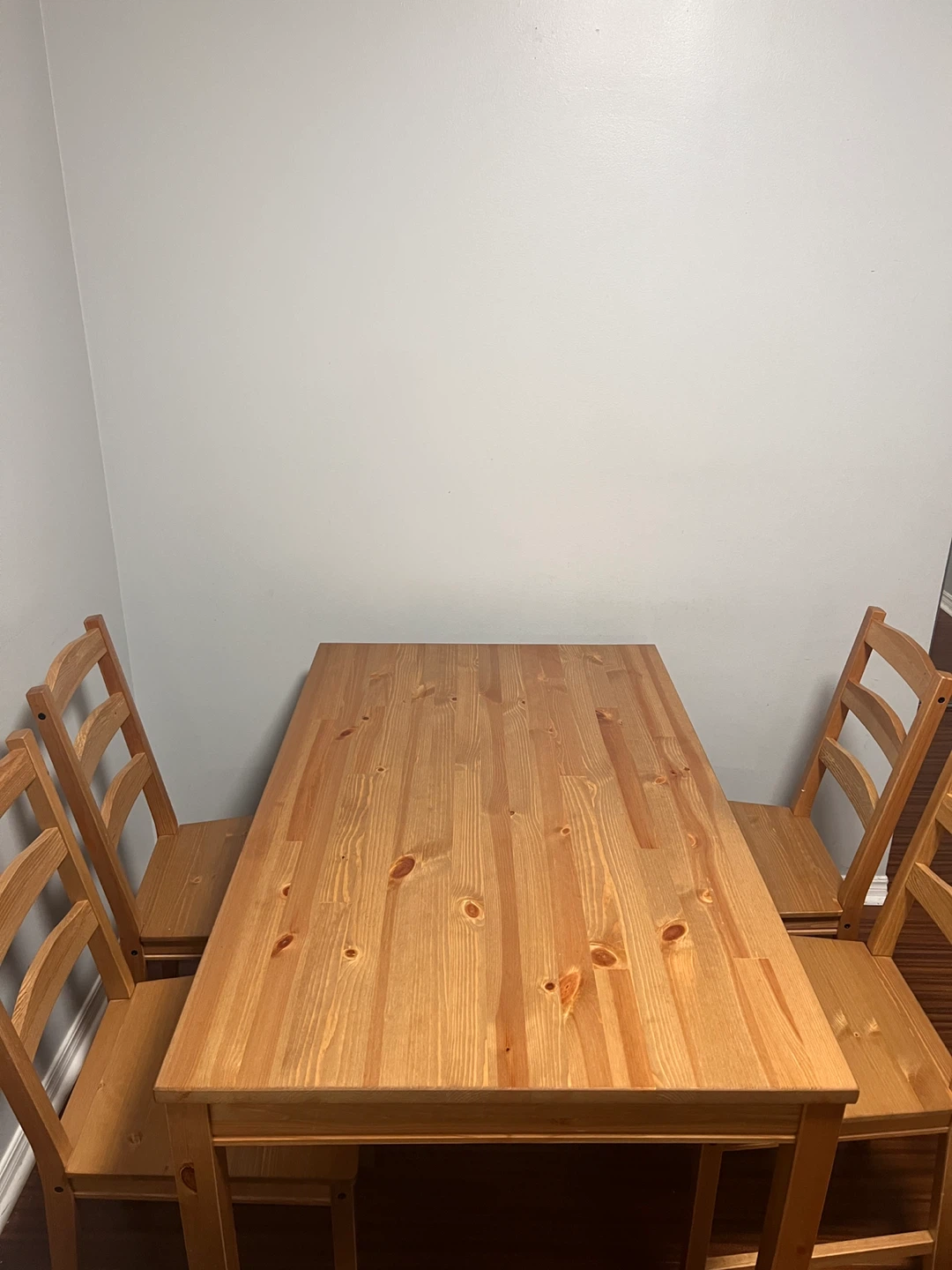 “Moving sale” Ikea dining table with 4 chairs