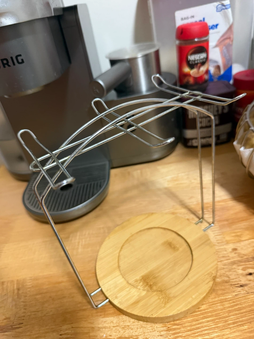 Mug Holder Stand with Wooden Base