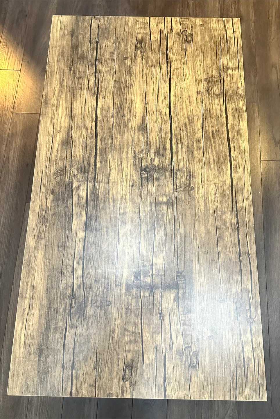 Wood Grain Coffee Table with Shelf - photo 3