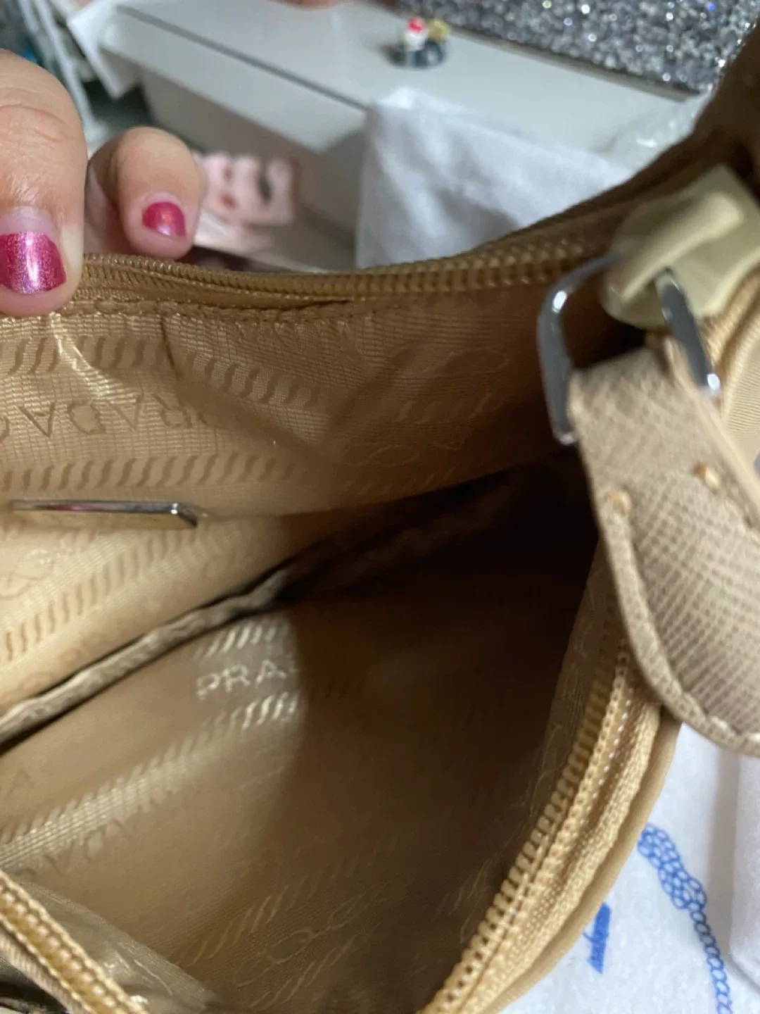 Prada Milano Beige Handbag image indicator(4)