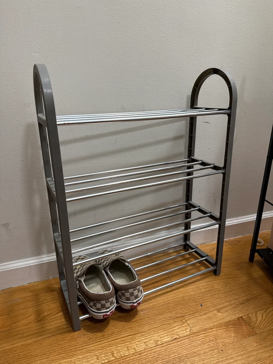 Gray 4-Tier Shoe Rack image indicator(3)