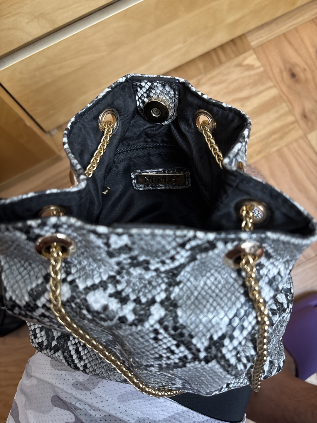 MM6 Maison Margiela Snakeskin Bucket Bag - photo 2