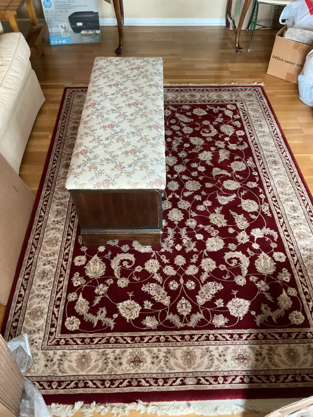 Narastan Persian Red Peshan Rug 5.2x7.5 image indicator(2)