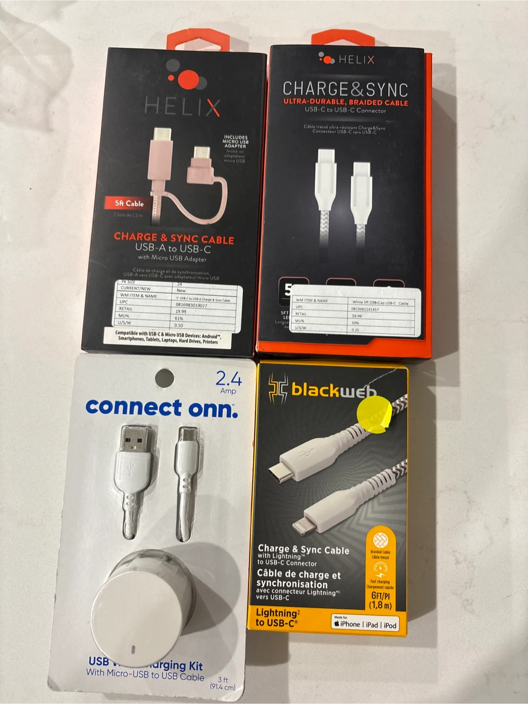 New Helix & Blackweb Charge & Sync Cables