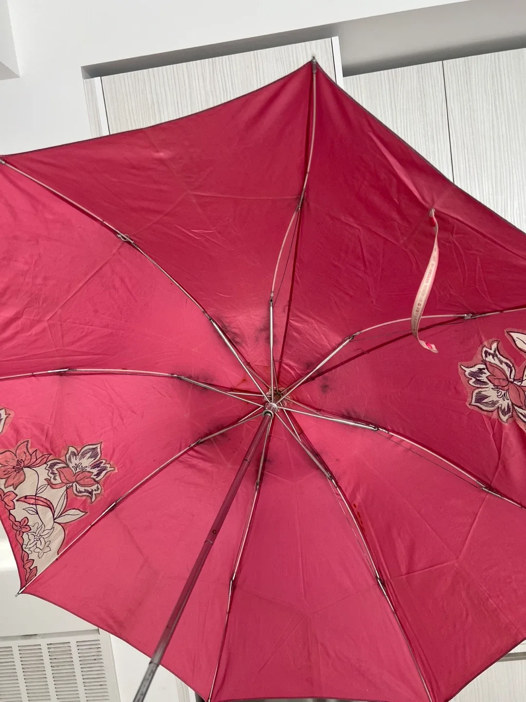 Pink Floral UV Protection Umbrella image indicator(3)
