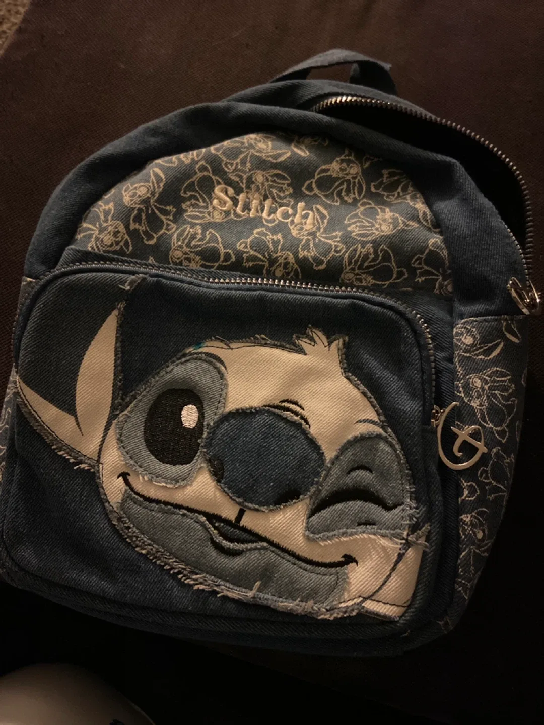 Disney Stitch Denim Mini Backpack thumbnail