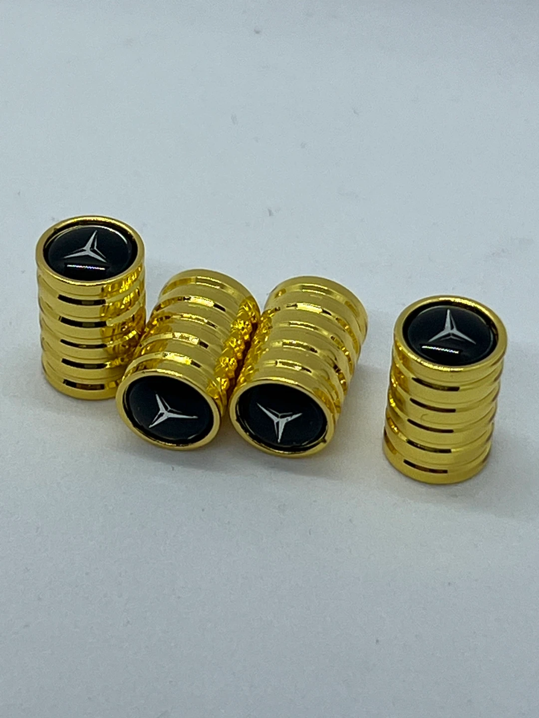 Mercedes-Benz Gold Tire Valve Stem Caps - Set of 4 - photo 3