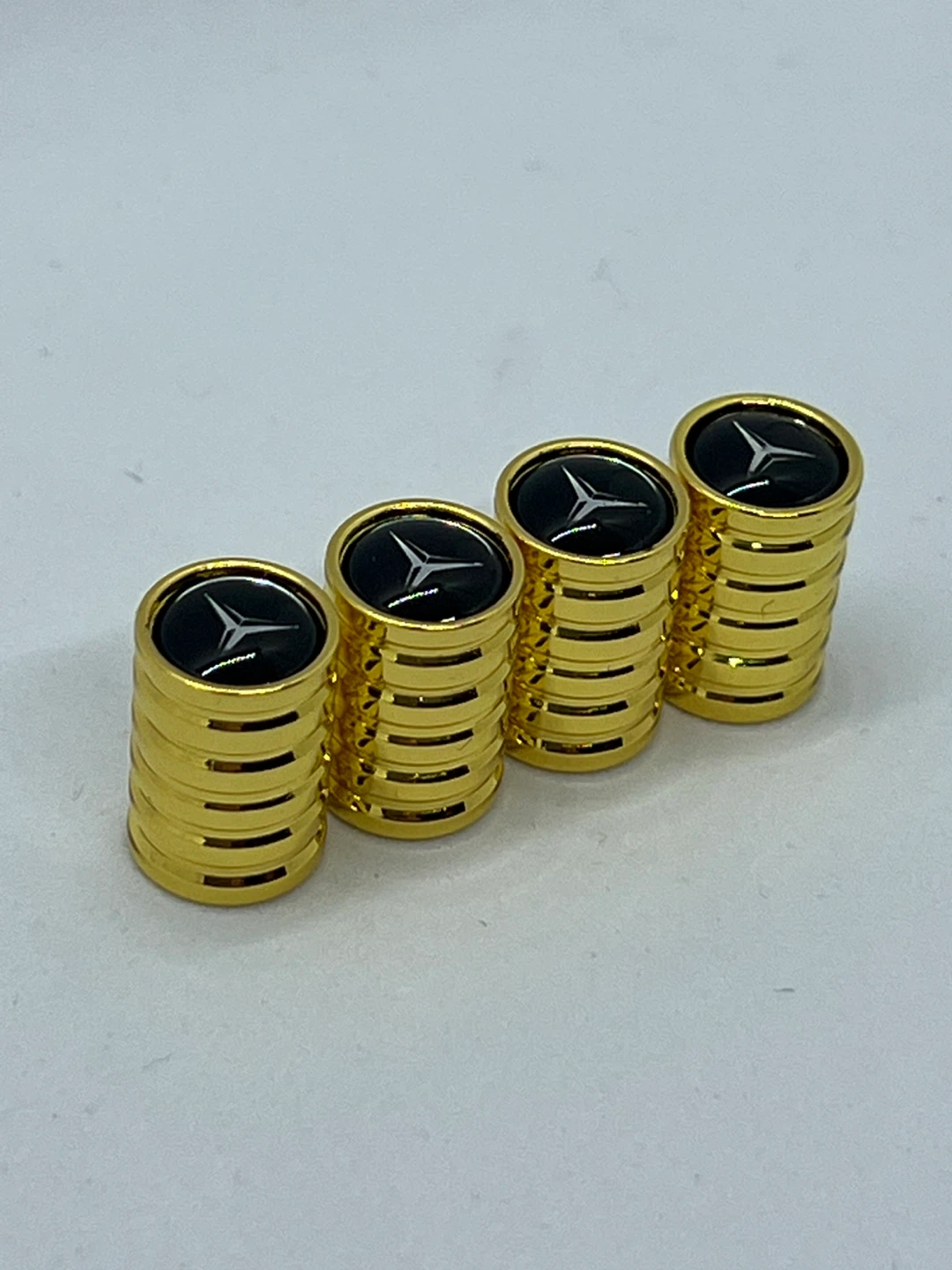 Mercedes-Benz Gold Tire Valve Stem Caps - Set of 4