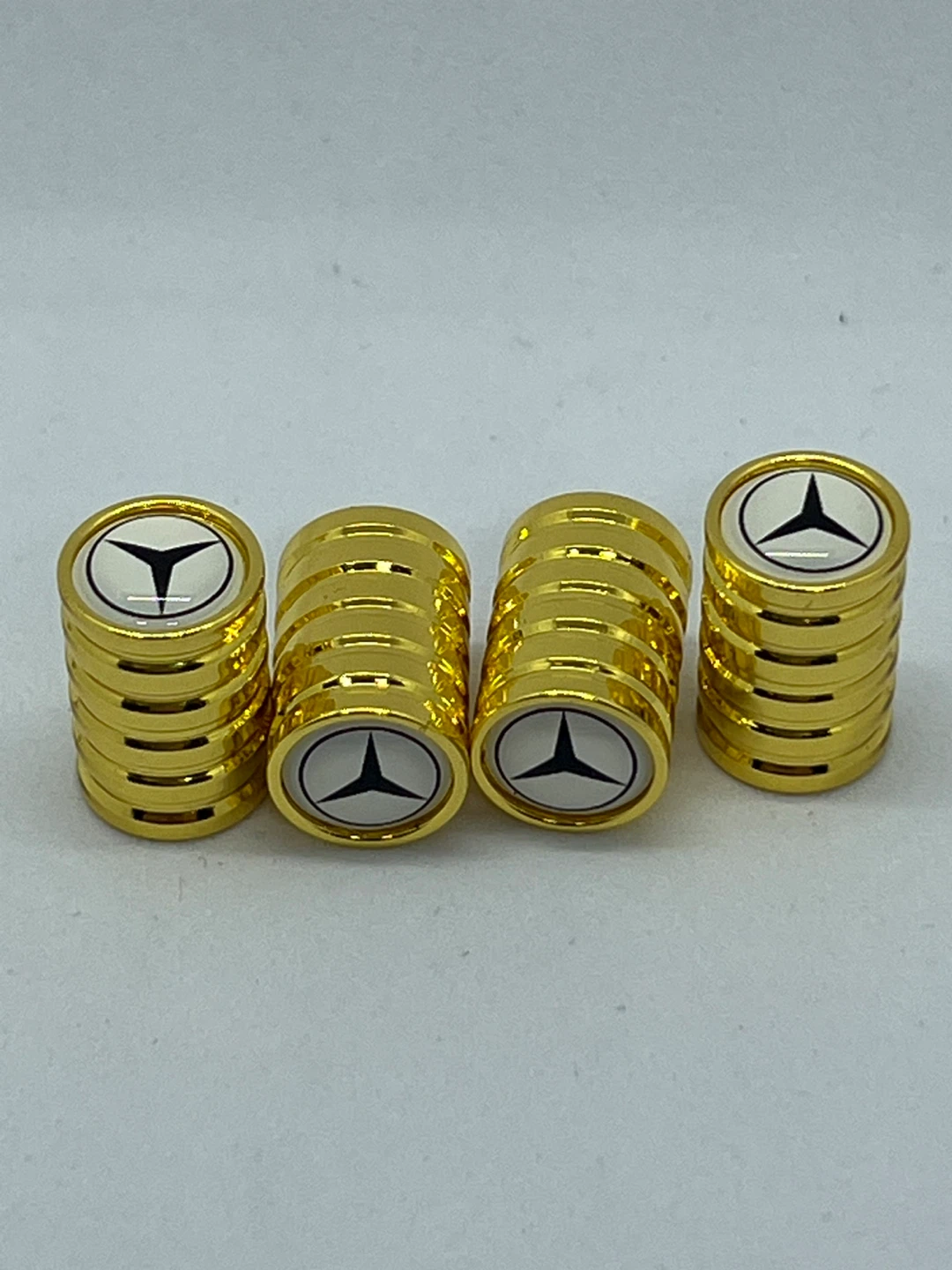 Mercedes-Benz Gold Tire/Wheel Valve Stem Caps (Set of 4) - photo 4