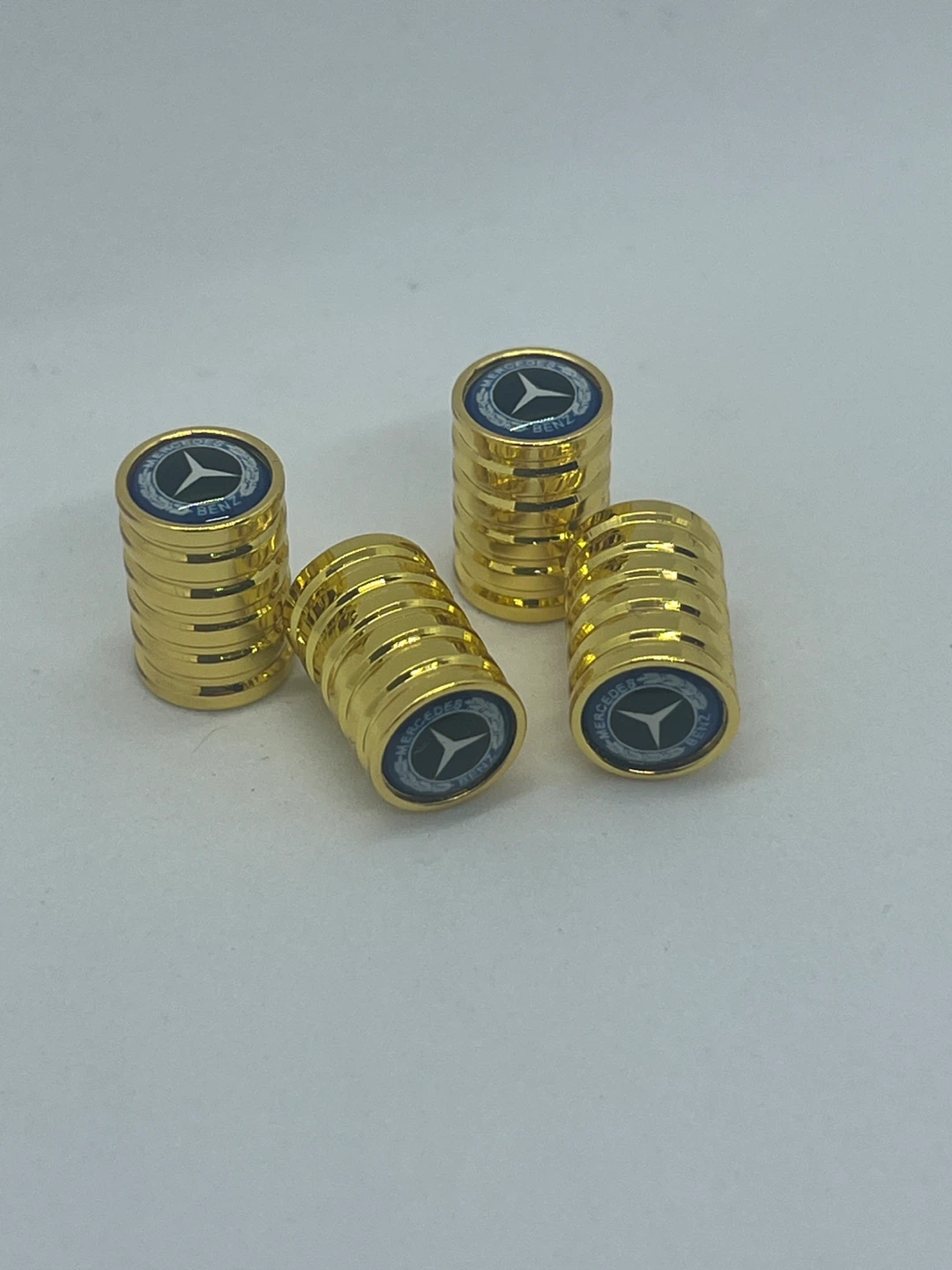 Mercedes-Benz Gold Tire Valve Stem Caps - Set of 4 - photo 2