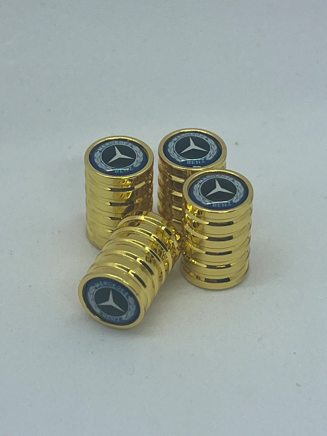 Mercedes-Benz Gold Tire Valve Stem Caps - Set of 4 - photo 3
