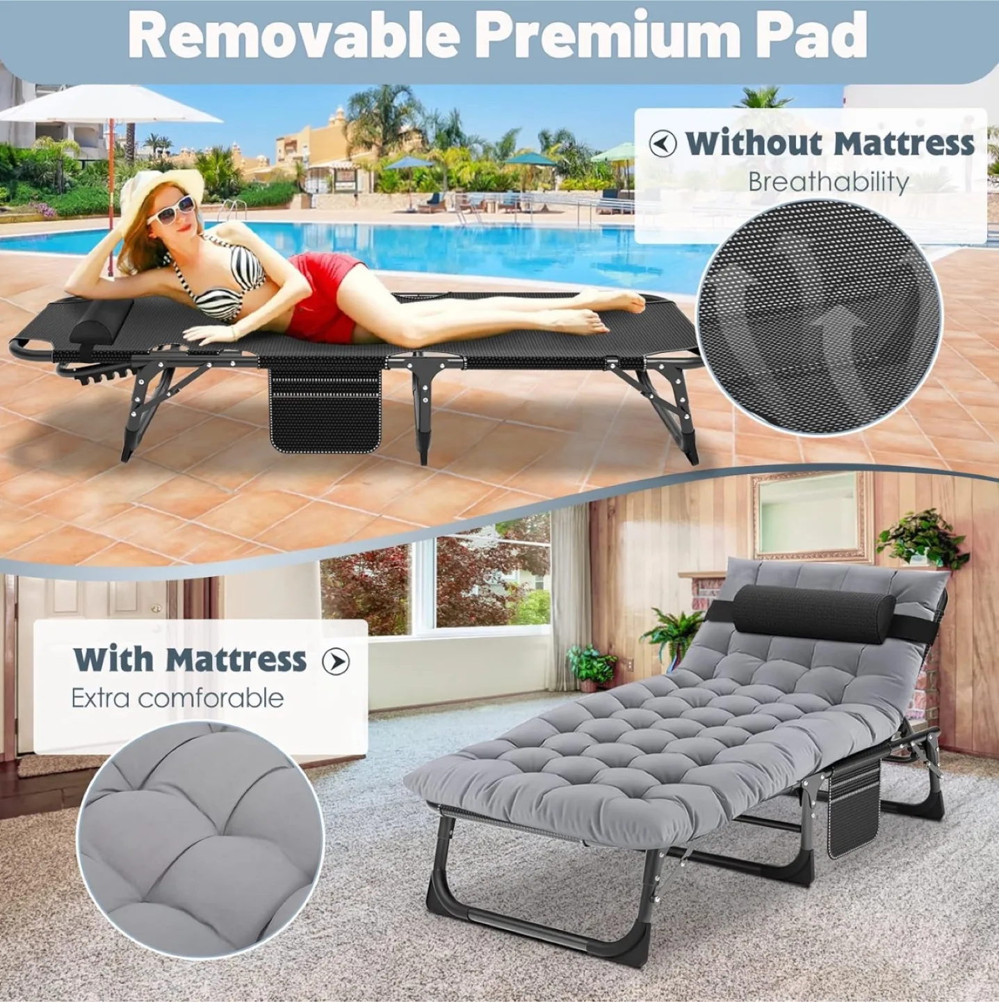 Brand New Folding Lounge Chairs – Perfect for Outdoor Relaxation image indicator(3)