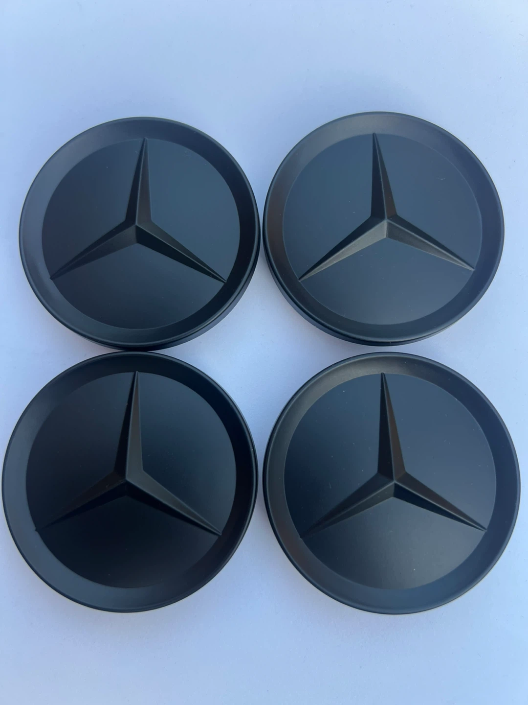 Mercedes-Benz 63mm Matte Black Wheel Center Caps - Set of 4 - photo 4