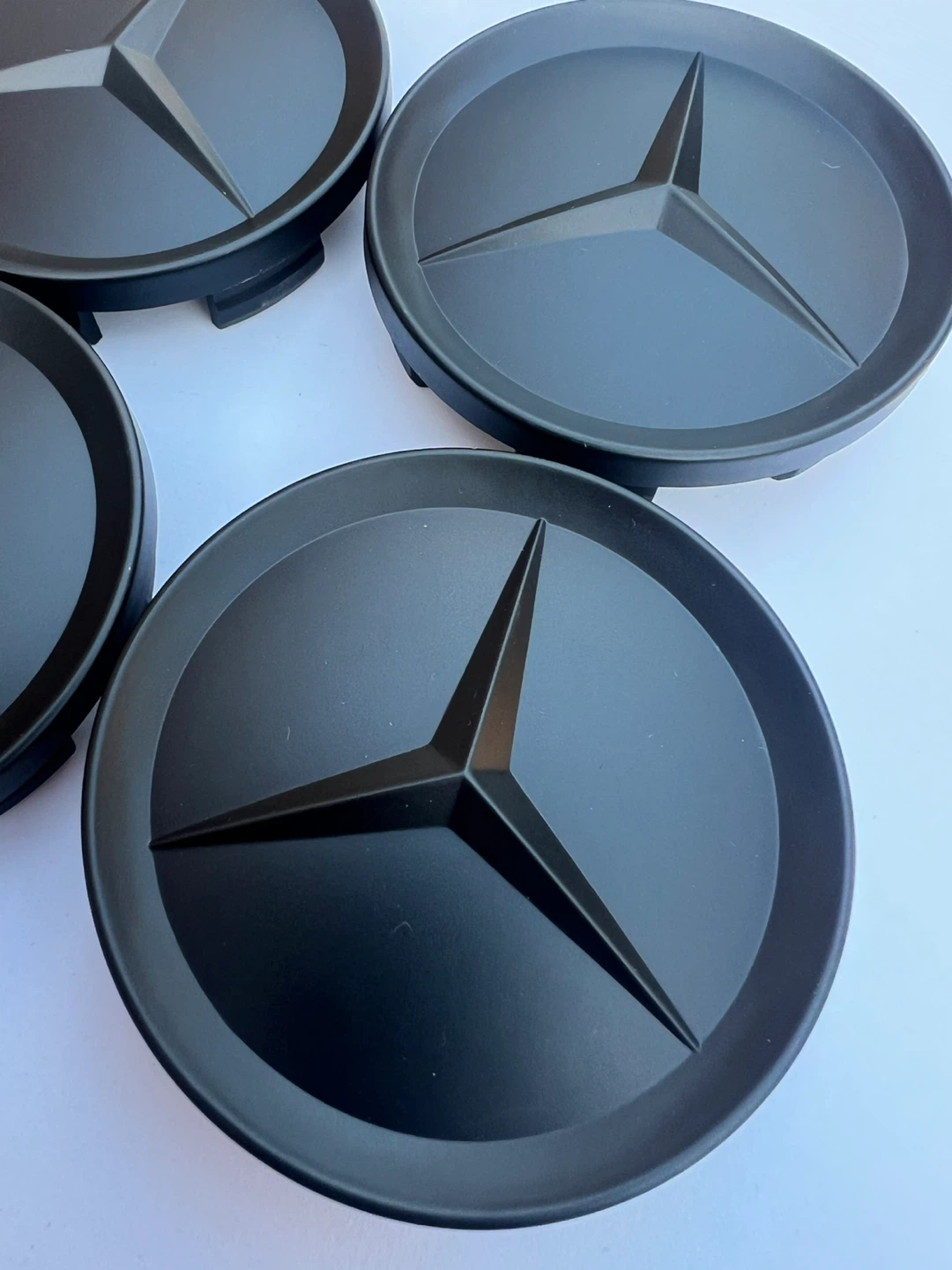 Mercedes-Benz 63mm Matte Black Wheel Center Caps - Set of 4 - photo 5
