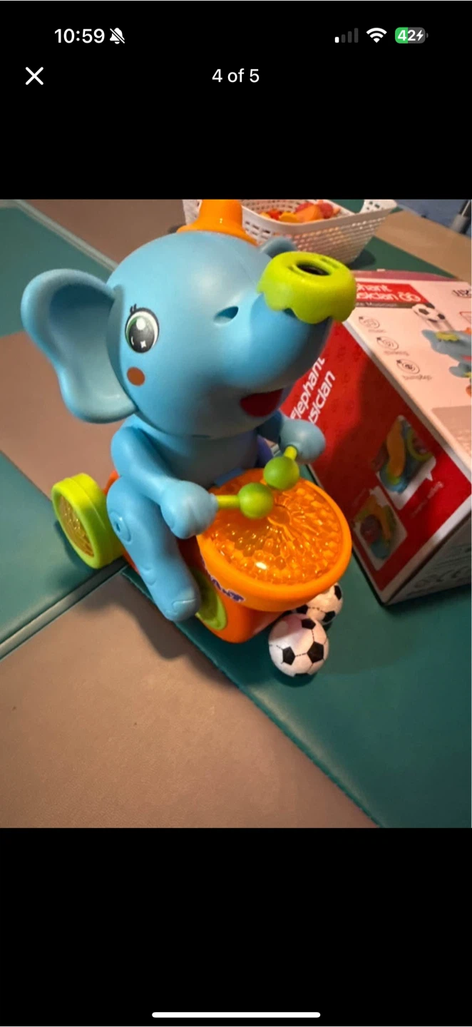 Elephant Musician Cute Musical Toy - New in Box! - photo 3