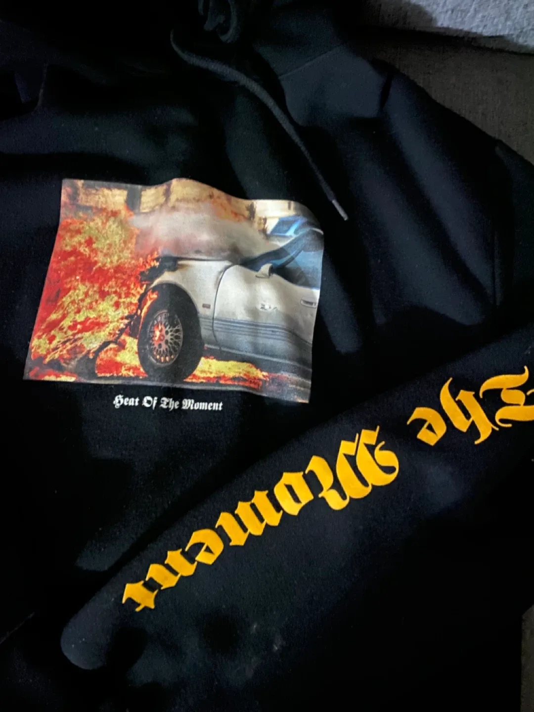 H&M Black Graphic Hoodie - Size M thumbnail