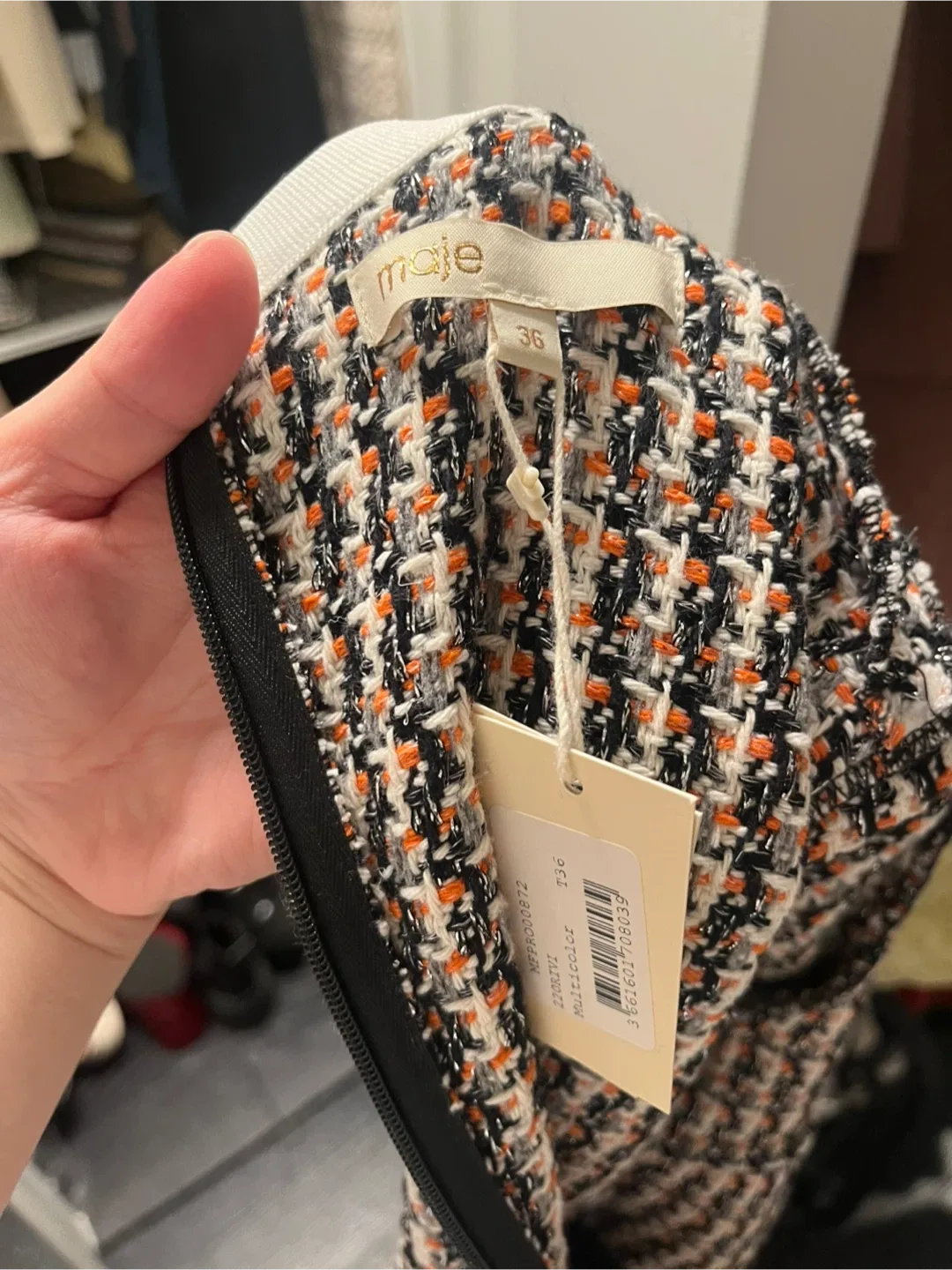 Maje Multicolor Tweed Dress - Size 36 image indicator(4)