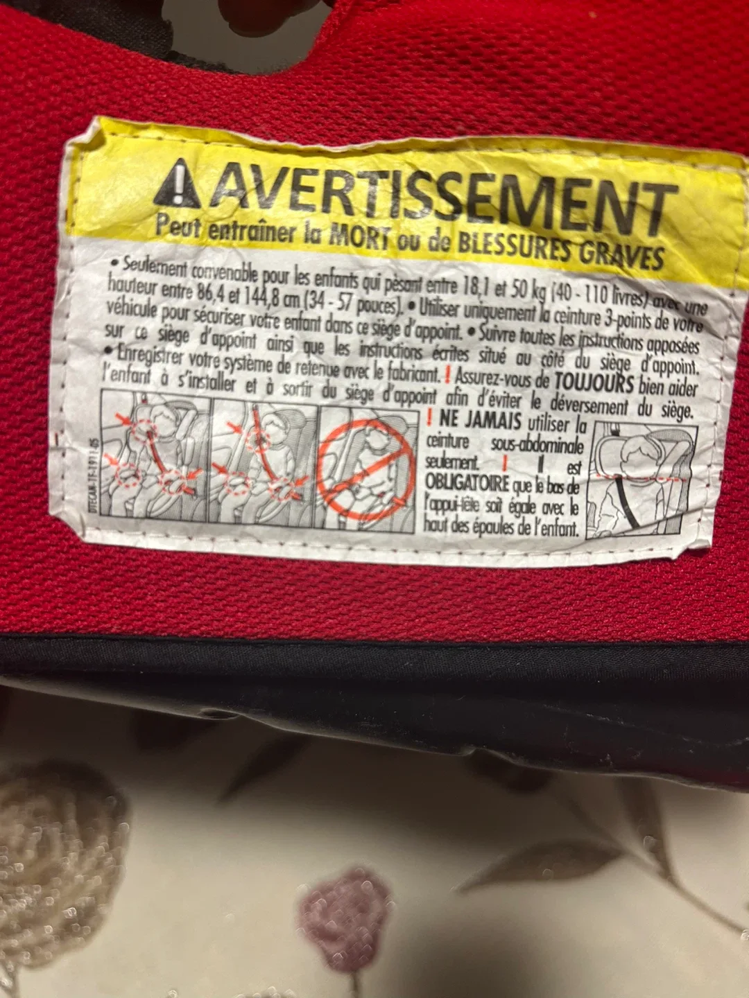 Harmony Booster Car Seat - Red and Black image indicator(3)