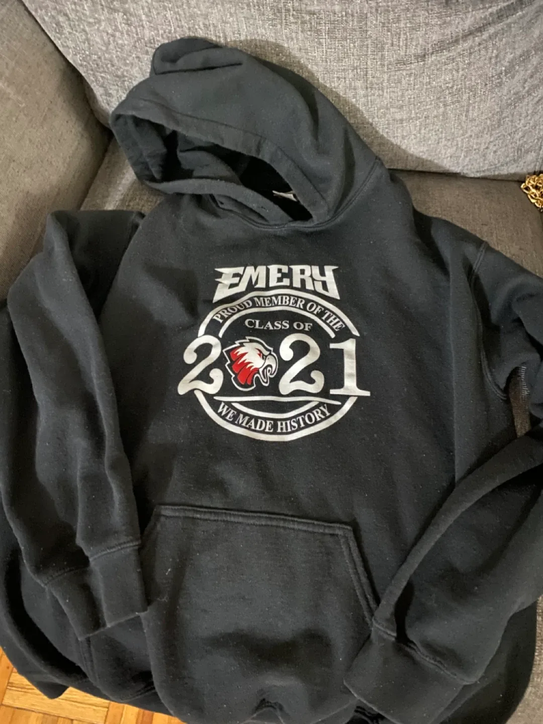Gildan Black Hoodie - Size M thumbnail