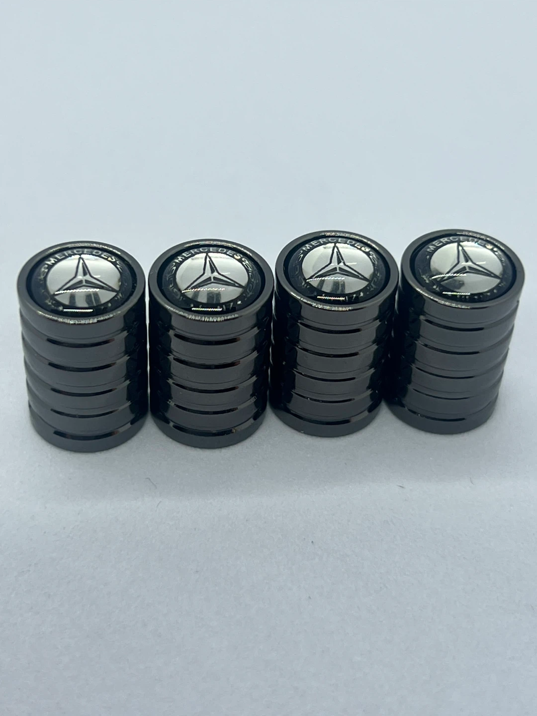 Mercedes-Benz dark grey Tire Valve Stem Caps - Set of 4 - photo 2