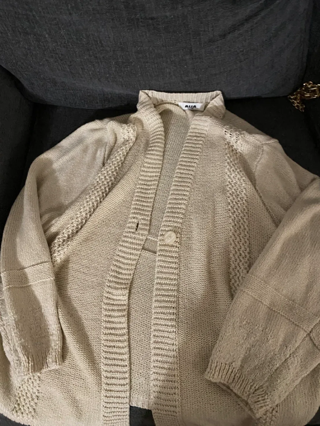 Alia Petites Beige Knit Cardigan thumbnail
