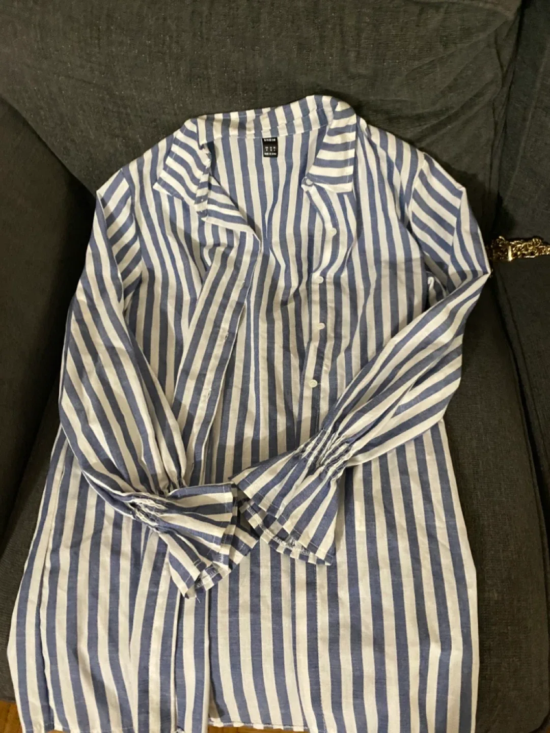 SHEIN Striped Blouse - Size M thumbnail
