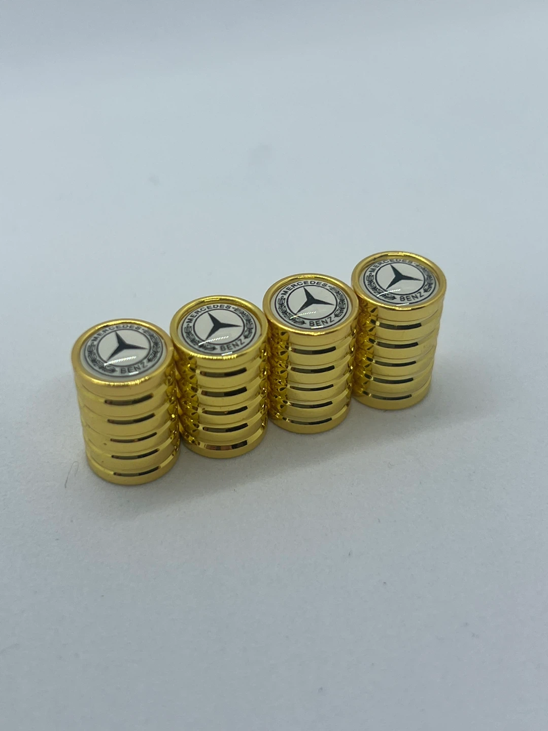 Mercedes Benz Tire Valve Stem Caps - Gold