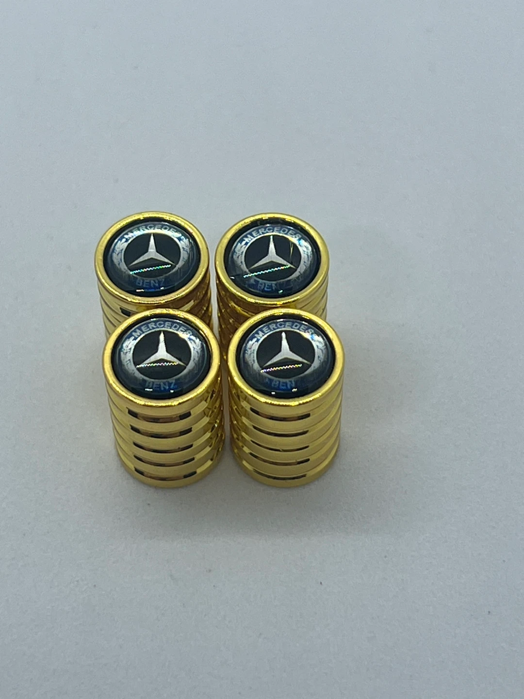 Mercedes-Benz Gold Tire Valve Stem Caps (Set of 4) - photo 2