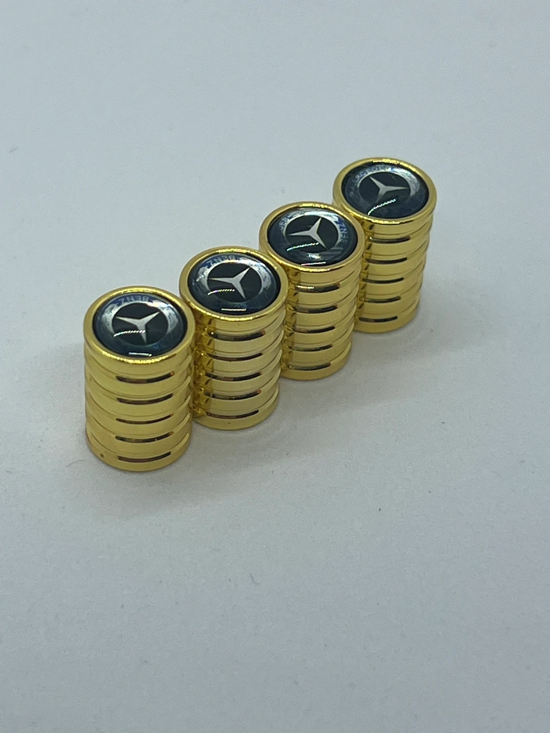 Mercedes-Benz Gold Tire Valve Stem Caps (Set of 4) - photo 3