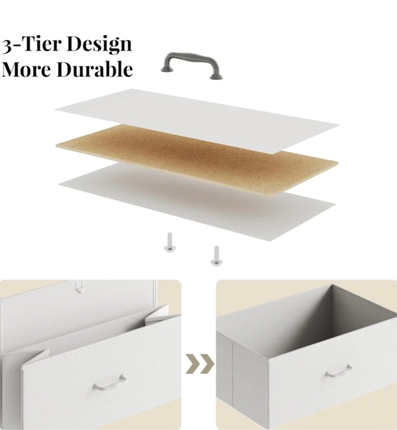 White Dresser with 8 Drawers image indicator(4)