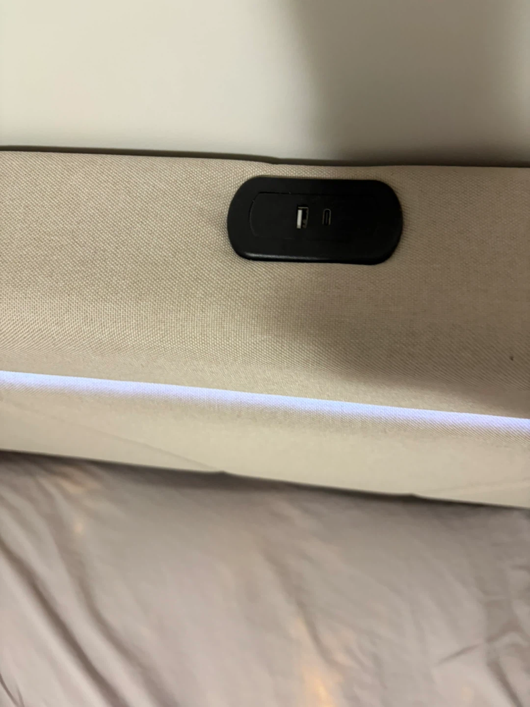 Queen Bed Frame with LED and USB Ports - photo 4