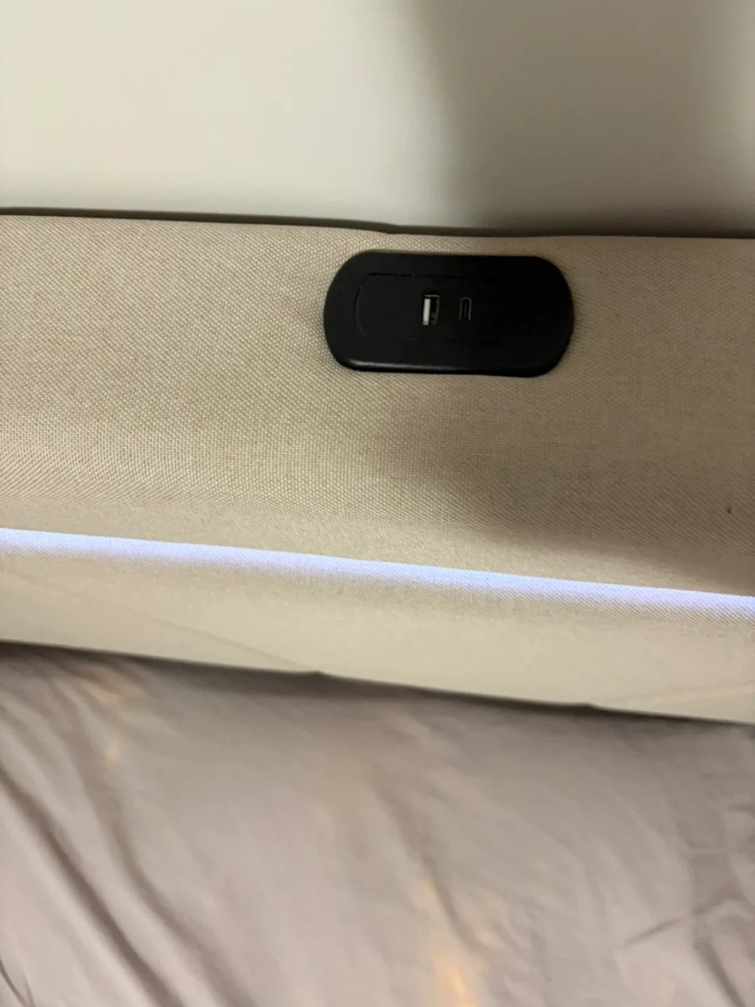 Queen Bed Frame with LED and USB Ports image indicator(4)